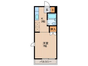 プラシ－タＭの物件間取画像